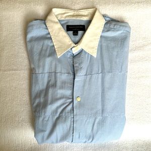 Banana republic button-down long sleeve, large tailored slim, light blue